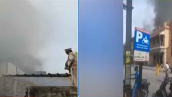 Fire accident happened again near madurai meenakshi amman temple 