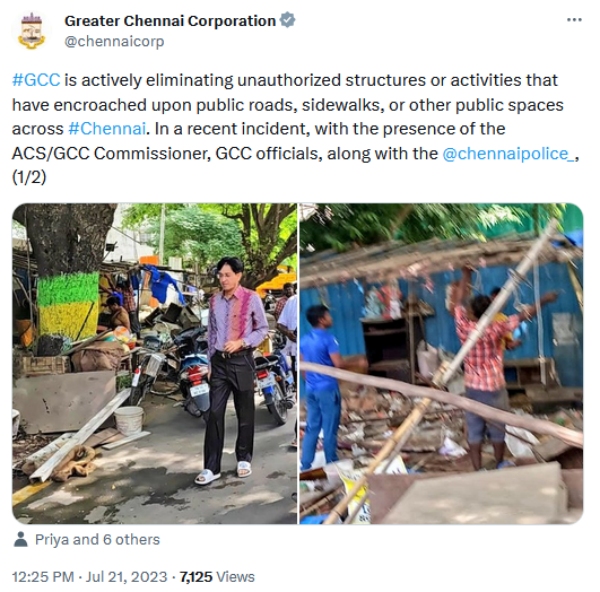 Greater Chennai corporation secretary J Radhakrishnan action against encroachment gets applause 