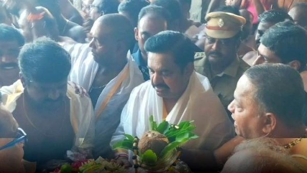 Edappadi Palanisamy in Tiruchendur Special prayer to Shatru Samhara Murthy on shasti thithi Edappadi Palanisamy in Tiruchendur Special prayer to Shatru Samhara Murthy on shasti thithi