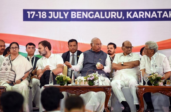 The alliance of opposition parties is contesting the 2024 elections with the tagline Jeetega Bharat 