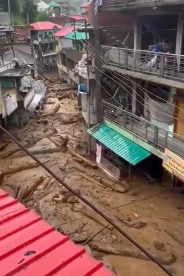Himachal Pradesh: Torrential rains trigger landslides, flash floods, roads closed 