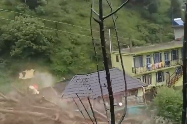 Himachal Pradesh: Torrential rains trigger landslides, flash floods, roads closed 