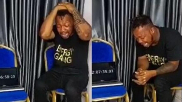 A week of non-stop crying for World Record attempt that ended in tears - Man Goes Blind Temporarily 