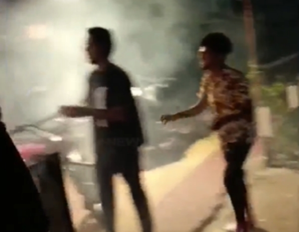 Youths celebrate their birthdays with Patta Kathi in Vellore katpadi 