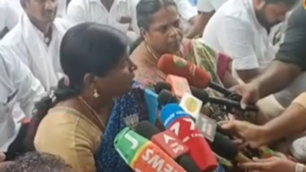  Shame to say BJP worker - Villupuram women executive protest against district party president