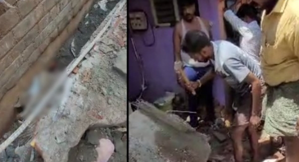 Worker died and 2 injured in madurai due to building collapsed suddenly 