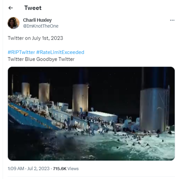  #RIPTwitter is trending after Elon Musk brings view limit for every user 