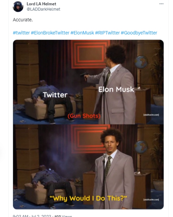 Trending memes on Twitter Elon Musk bringing view limit for every user 