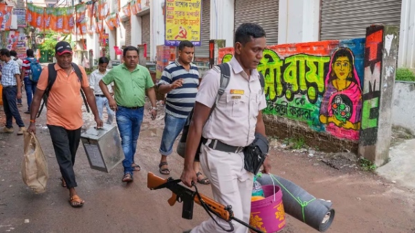 Local body elections in West Bengal held today with paramilitary and police security 