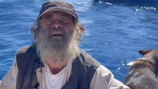  Man and his dog rescued after three months from pacific ocean