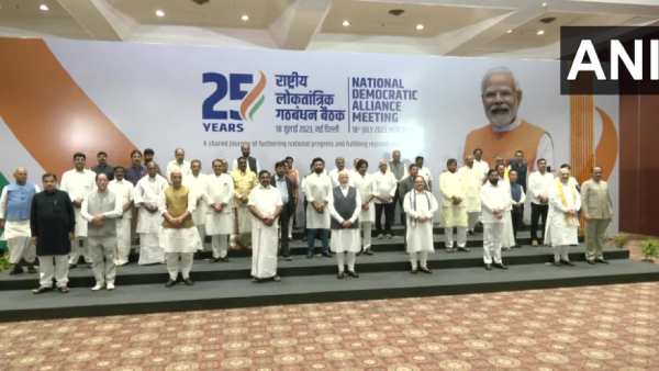  NDA Party leaders headed by Prime Minister Narendra Modi is started in Delhi 