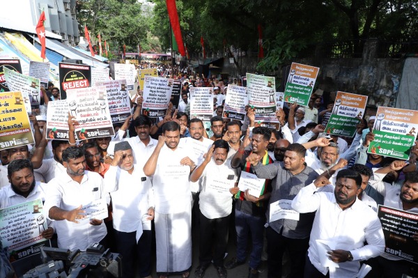  SDPI protest in Chennai against Uniform Civil code demand TN Government 