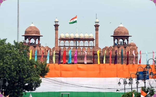 77th Independence Day celebrations Prime Minister Modi hoisting the flag at Delhis Red Fort Heavy security 77th Independence Day celebrations Prime Minister Modi hoisting the flag at Delhis Red Fort Heavy security