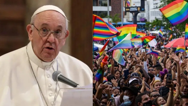 Pope Francis has said that the Catholic Church is always open to LGBT people 