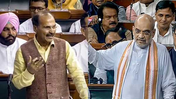  Amit Shah condemns Adhir Ranjan Chowdhary for trolling PM Modi in Lok Sabha today 