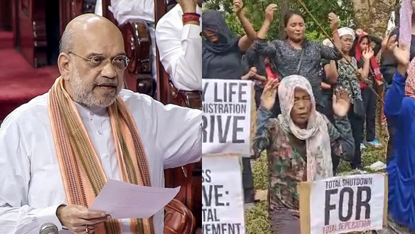 10,000 Kuki community women protest in Manipur against Amit Shahs speech 