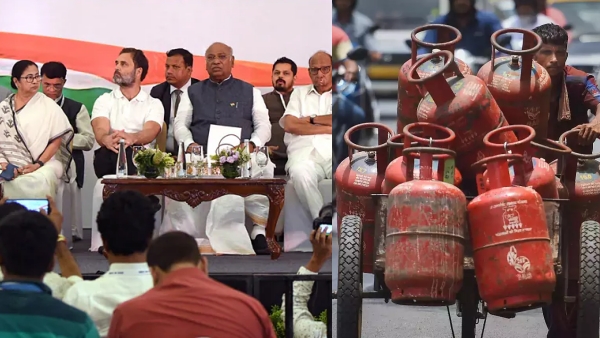 INDIA alliance leaders troll union government announcement on LPG cylinder price cut INDIA alliance leaders troll union government announcement on LPG cylinder price cut