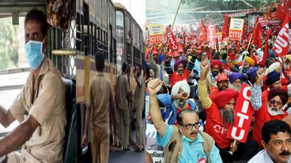 Trade Unions including CITU failed to negotiate with Transport Corporation management against contract works 