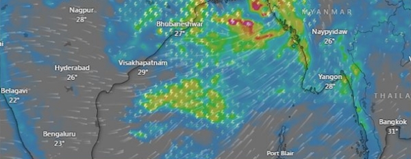 Depression over bay of bengal to trigger very heavy rain fall for next 24 hours 