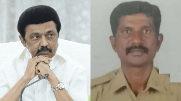 Stalin announced a compensation of Rs 25 lakh to the family of the head constable who died on duty in Trichy Stalin announced a compensation of Rs 25 lakh to the family of the head constable who died on duty in Trichy
