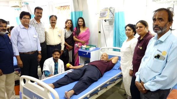 Rotary Club of Madras Gold coast Conducted blood donation camp in Tambaram Medical Centre 