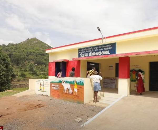  Chief Minister Stalin has opened a new shop in Jarugumalai village, which has been without a fair price shop for 40 years