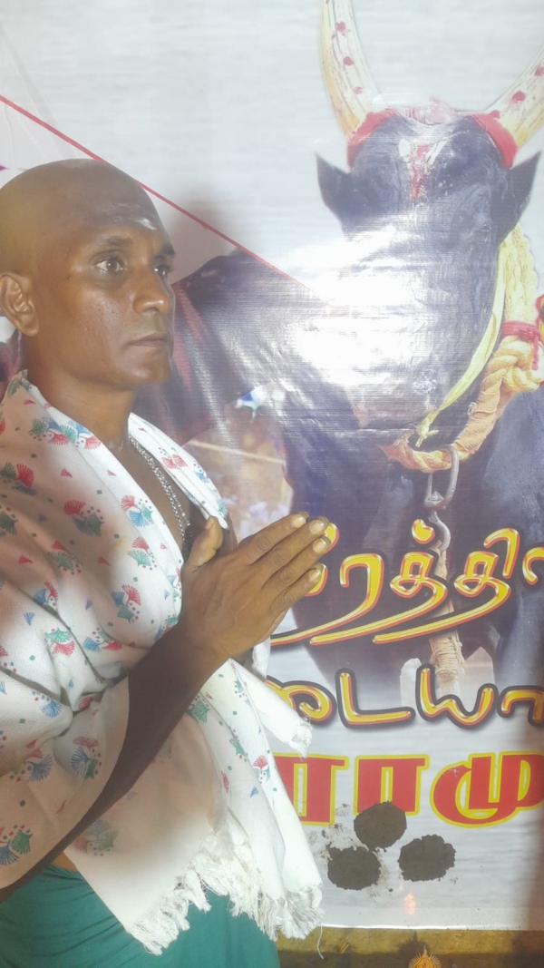 Funeral function karakattam for Death of Jallikattu bull Ramu in Madurai Funeral function karakattam for Death of Jallikattu bull Ramu in Madurai