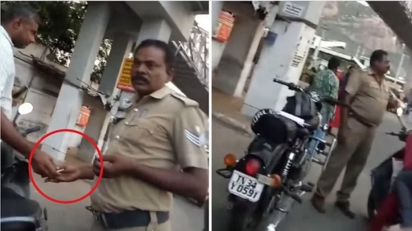 Tiruchengode SI and constable suspended for taking bribe from bike riders 