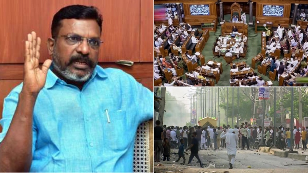 Thirumavalavan gave a petition in the Parliament to discuss the Haryana religious violence by VHP 