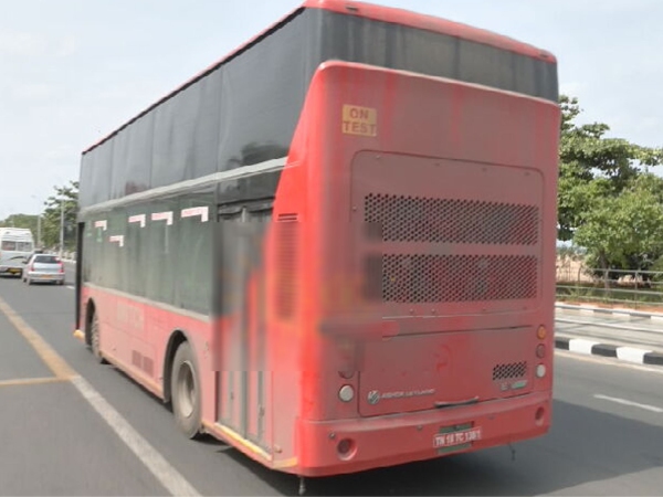 Double Decker AC Electric buses under testing in Chennai 