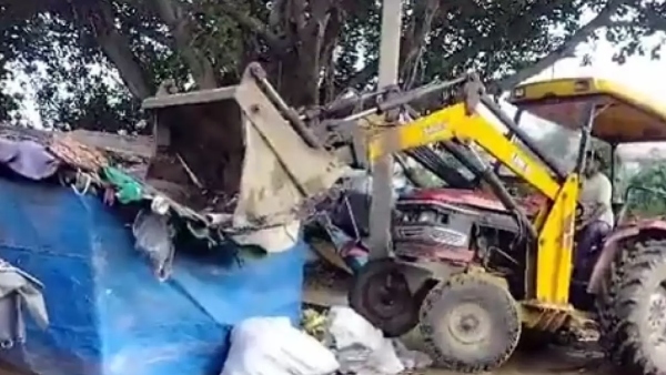  Haryana government razed shanties of immigrants living in Tauru