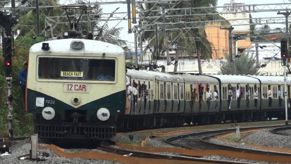  Chennai Woman saved her daughters minutes before the train hit her