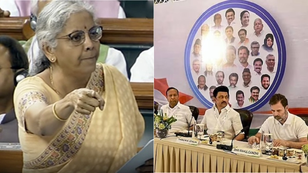  Nirmala Sitharaman targets INDIA alliance on her one hour long speech