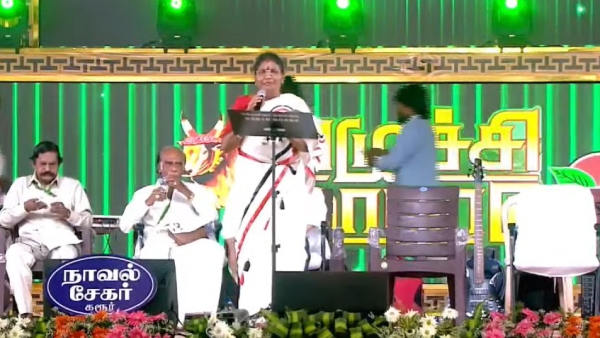 To keep the volunteers from getting tired in the AIADMK conference, various art programs are being held 