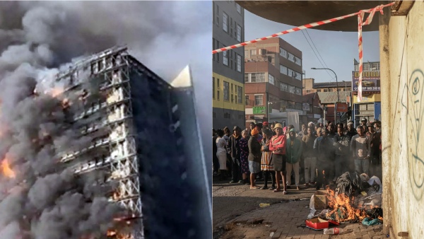 63 killed in fire in 5-storey building in South Africa 