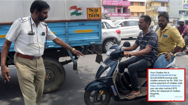Chennai traffic police warns about fake e-challan scam 