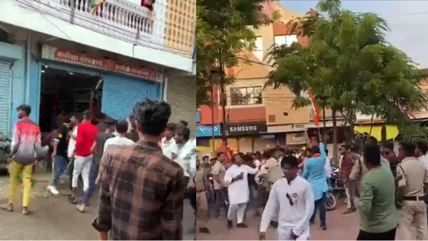 Bajrangdal and VHP attack in Muslims tiranga yatra at Madhya Pradesh Bajrangdal and VHP attack in Muslims tiranga yatra at Madhya Pradesh