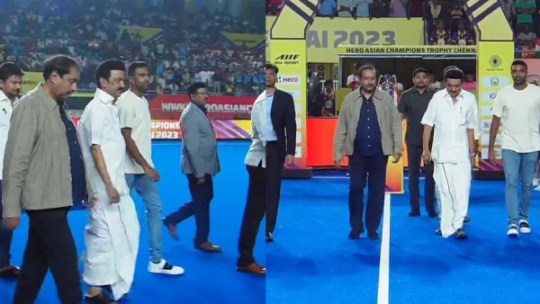 TN CM stalin inaugurates ind vs pak hockey championship last leaque match 