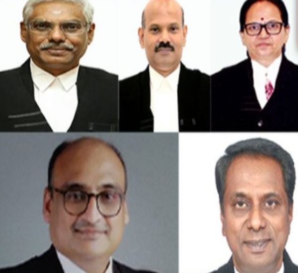 Supreme Court Collegium recommended to appoint 5 Madras High Court judges as permanent Supreme Court Collegium recommended to appoint 5 Madras High Court judges as permanent