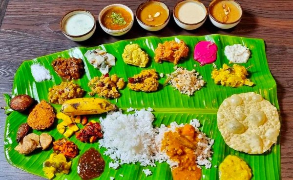 Onam Festival 2023: Onam sadhya curries, pickles and desserts served with red rice Onam Festival 2023: Onam sadhya curries, pickles and desserts served with red rice