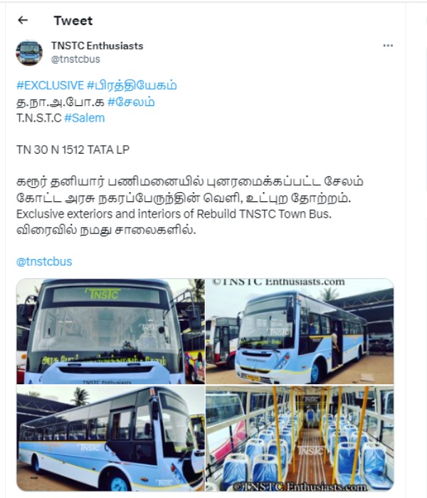 Tamil Nadu State Transport Corporation updates City and Corporation buses Tamil Nadu State Transport Corporation updates City and Corporation buses
