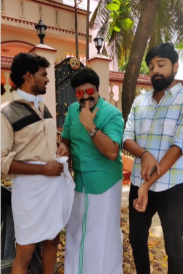 Ethirneechal Serial karikalan shakthi and ganam making reels video and janani comment 