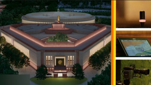  What are the high tech AI software in securing new Parliament building