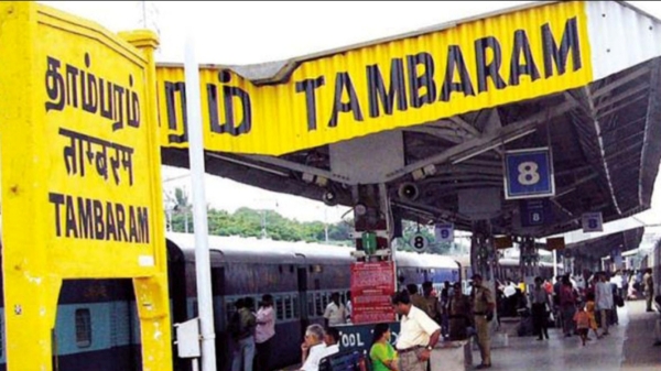 Tambaram Railway Station and Southern Railway extension of Nagarcoil Tambaram train service 