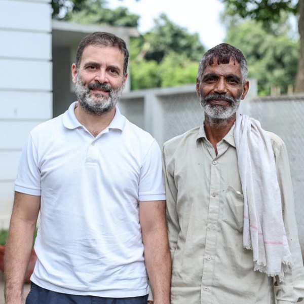 Rahul Gandhi meets vegetable vendor and hosts him for lunch in Delhi 