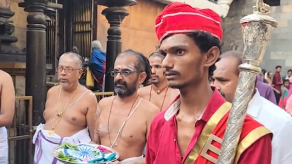 Independence day 2023 National flag flying at Chidambaram Natarajar temple tower Independence day 2023 National flag flying at Chidambaram Natarajar temple tower