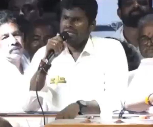  Annamalai showcases dmk ex minister arcod veerasamy interview video during padayatra