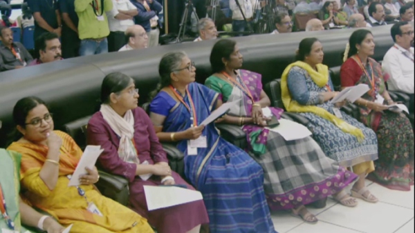 Did you notice this photo from ISRO control room amid Chandrayaan 3 Vikram Lander success? 
