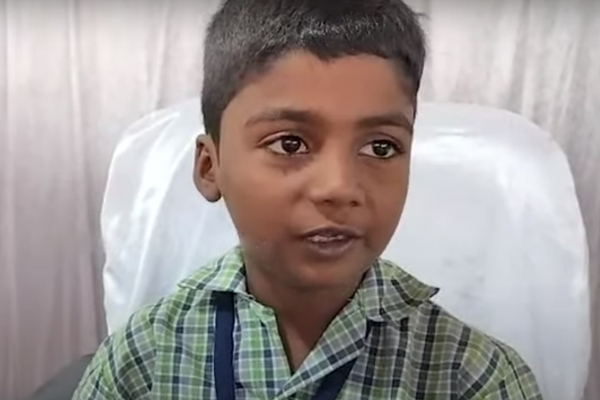 CM Stalin honoured third standard student for national flag hoisting ceremony today