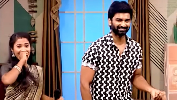 Actor Atharva making his entry on the small screen actor Sarathkumar who is cracking jokes 